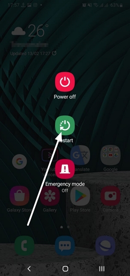Samsung S23 Not Receiving Text Messages - How to Fix 1 Restarting android device