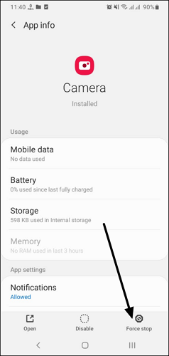 5 Solutions to Fix Common Camera Issues on Samsung S23 1 force stop camera app