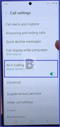 How to Get Back Missing WiFi Calling On Samsung S22 1 WiFi calling