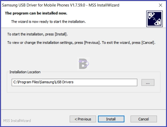 Download Samsung Galaxy S21 USB Driver for Windows 2 Installation location of the Samsung USB driver