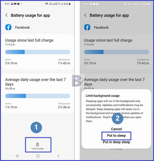 How to Fix Galaxy S22 Battery Drain After Android 13 Update 2 Put power hungry app to sleep