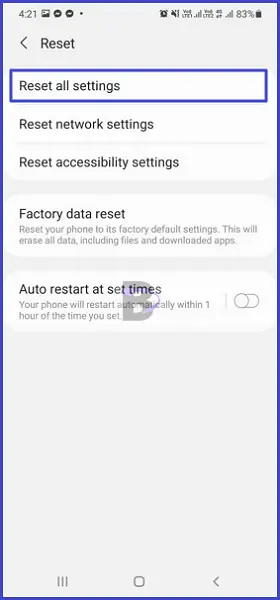 Samsung S23 Screen Timeout Not Working (Won’t Turn Off) 8 Reset all settings